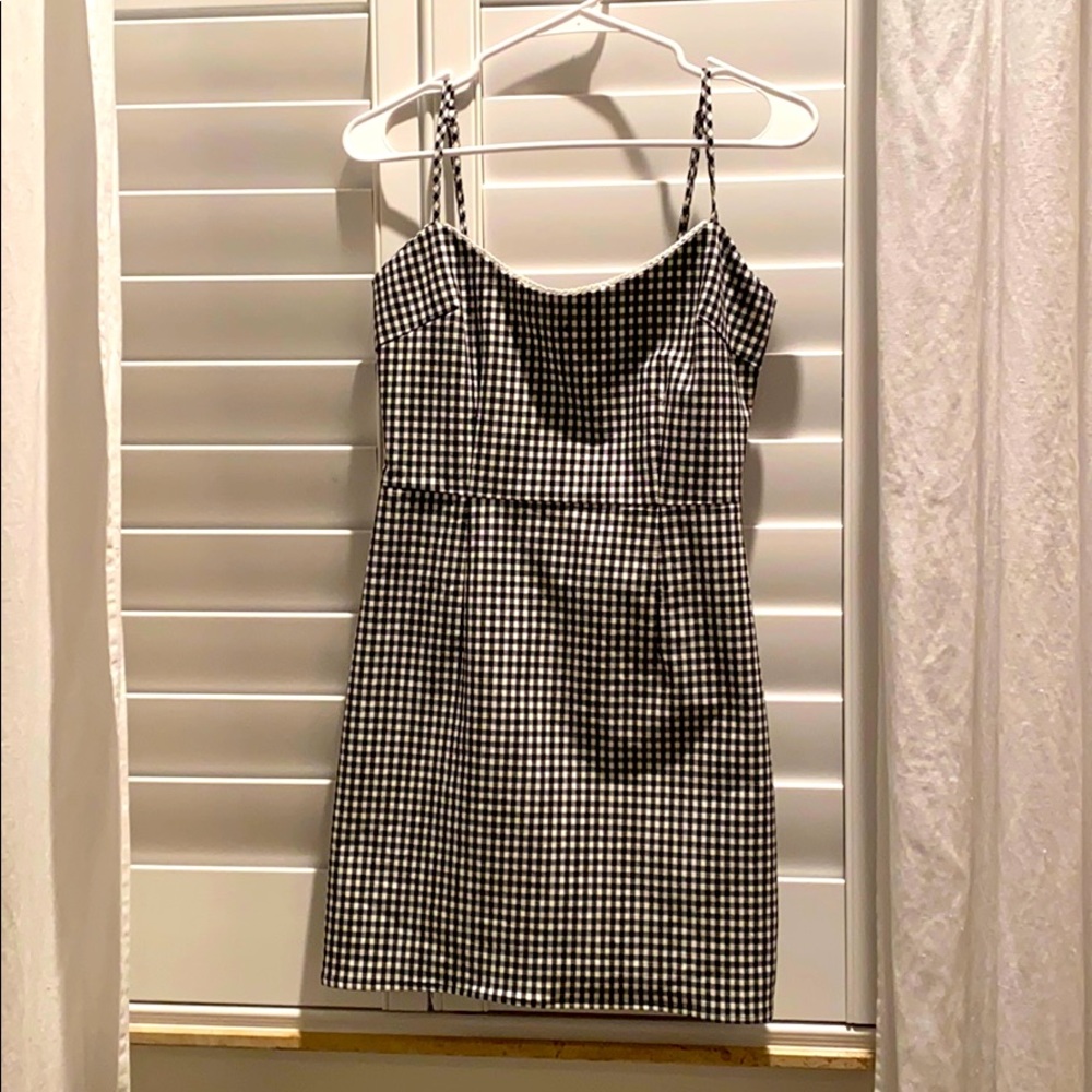 Gingham mini dress